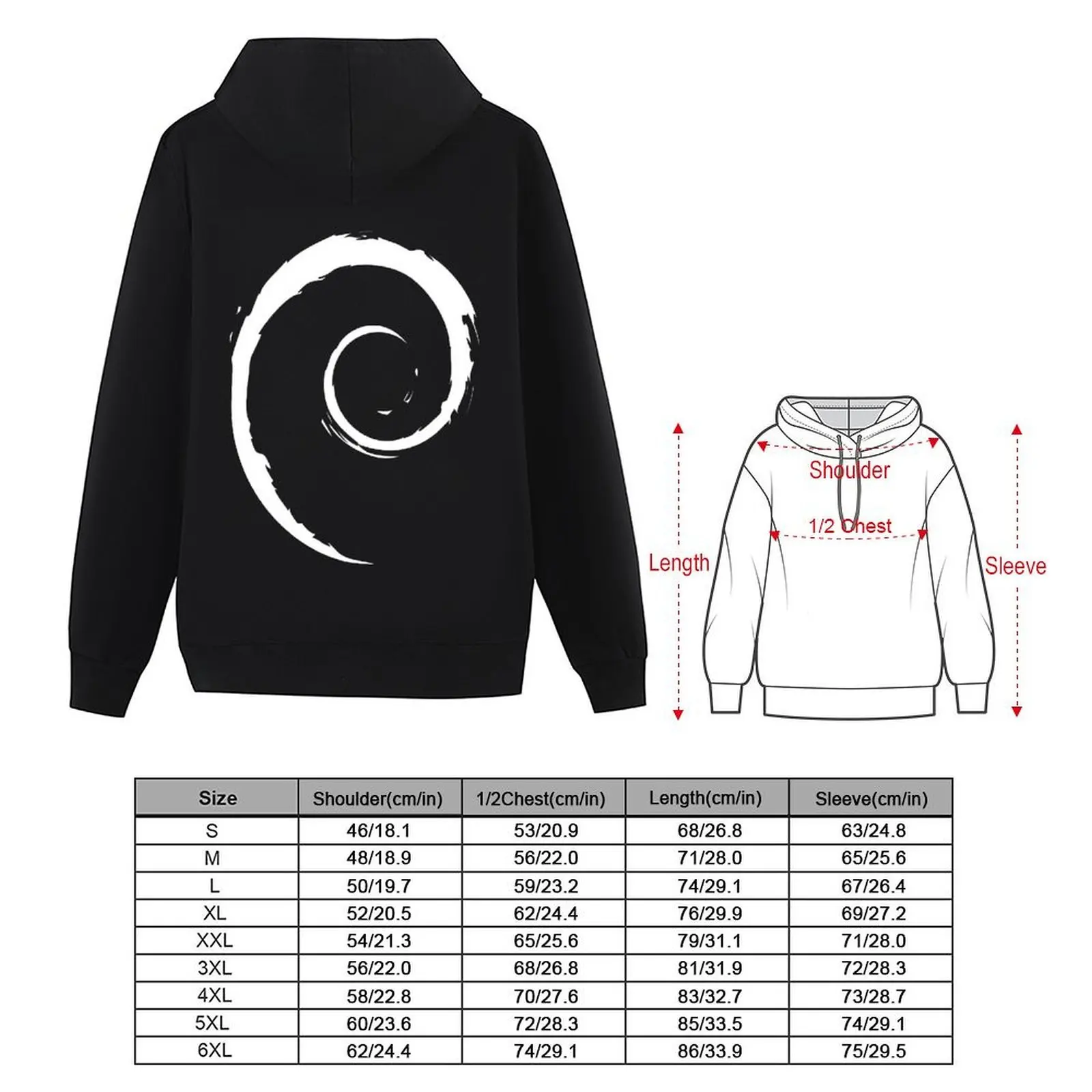 Debian белая толстовка с капюшоном - Фотография_4