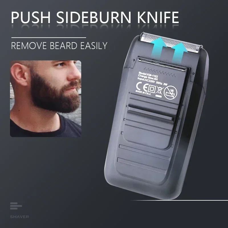Kemei перезаряжаемая беспроводная бритва для мужчин - Фотография_3