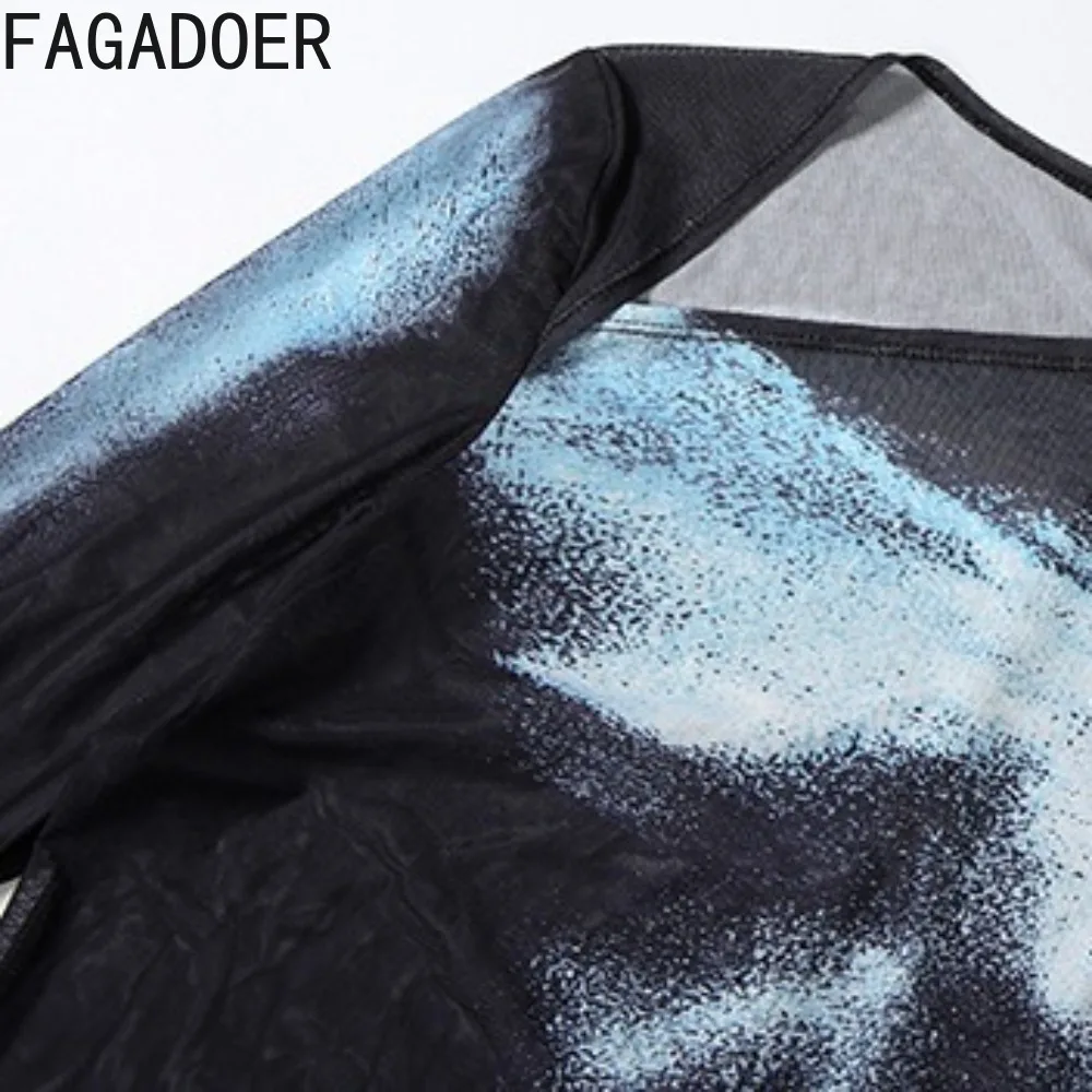 Fagadoer сексуальные сетчатые прозрачные - Фотография_6