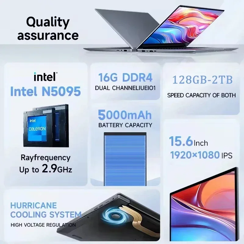 Carbayta 15,6-дюймовый портативный компьютер intel celeron n5095 - Фотография_4