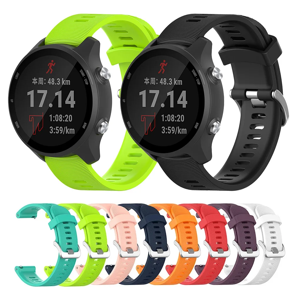 Силиконовый ремешок 20 мм для garmin forerunner 245 245m 645