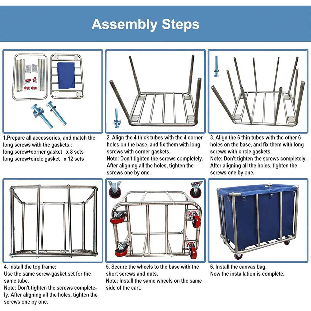 Тележка для белья из нержавеющей стали - Фотография_6