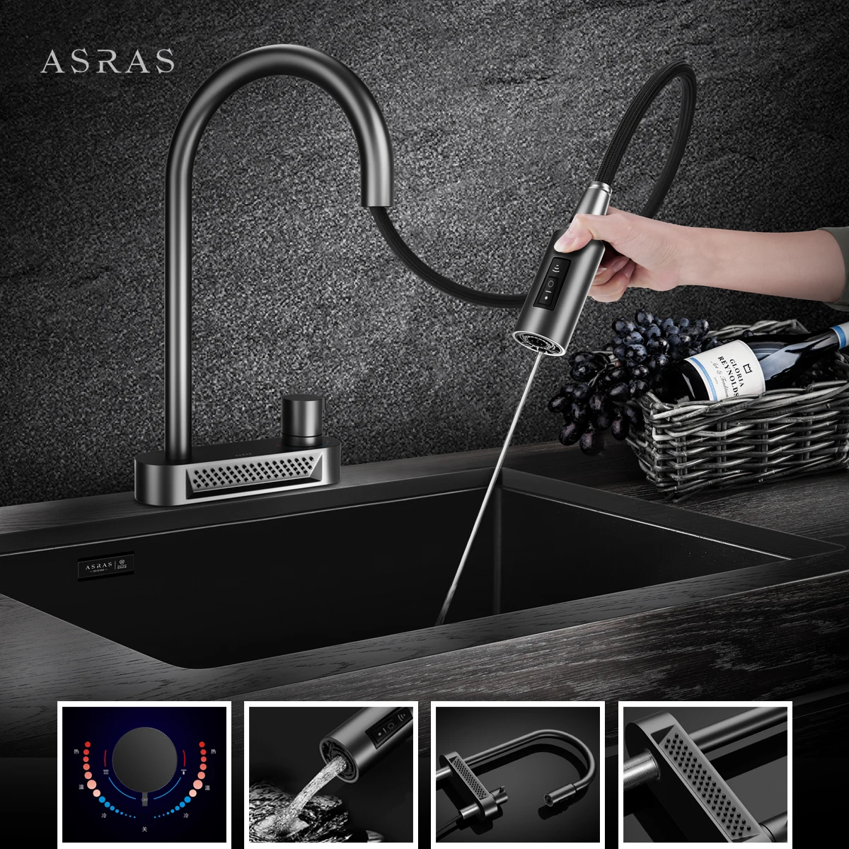 Asras 304 кухонный смеситель из нержавеющей стали - Фотография_5
