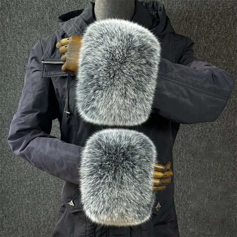 Манжеты из натурального лисьего меха - Фотография_5