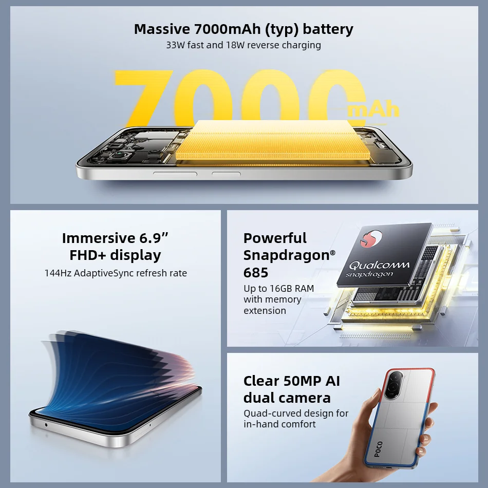 Глобальная версия poco m7 snapdragon ®   смартфон 685 nfc 128 гб/256 гб - Фотография_3