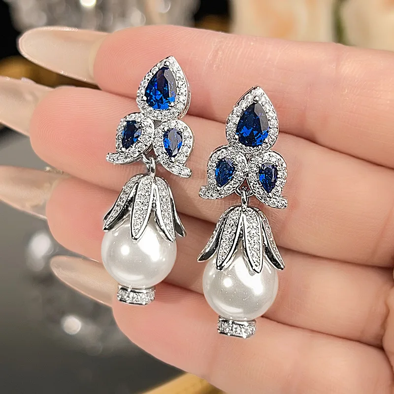 S925 серебряные серьги-иглы ювелирные - Фотография_4