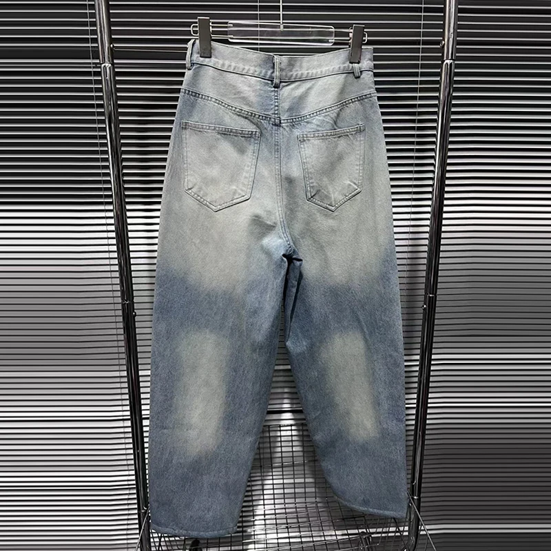 Kbq colorblock свободные джинсовые - Фотография_2