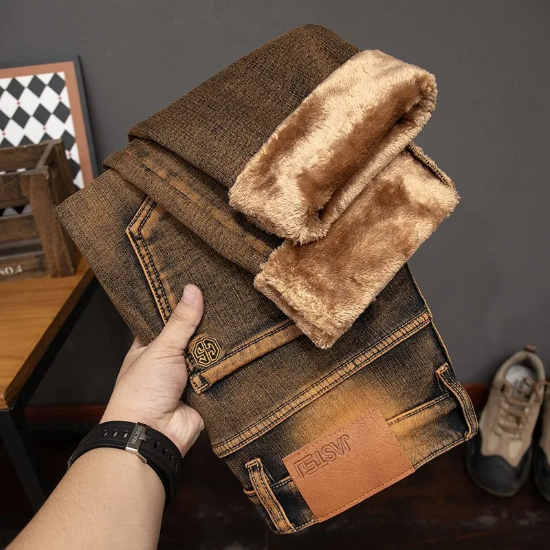 High-end retro jeans for men spring - Фотография_5