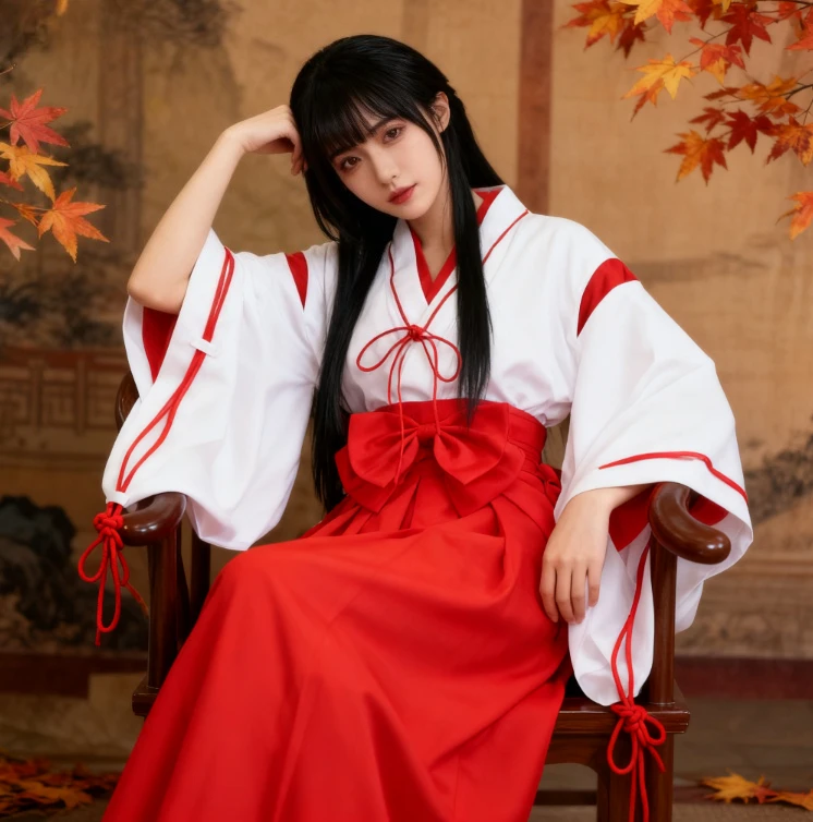 Аниме inuyasha kikyou косплей костюм - Фотография_4