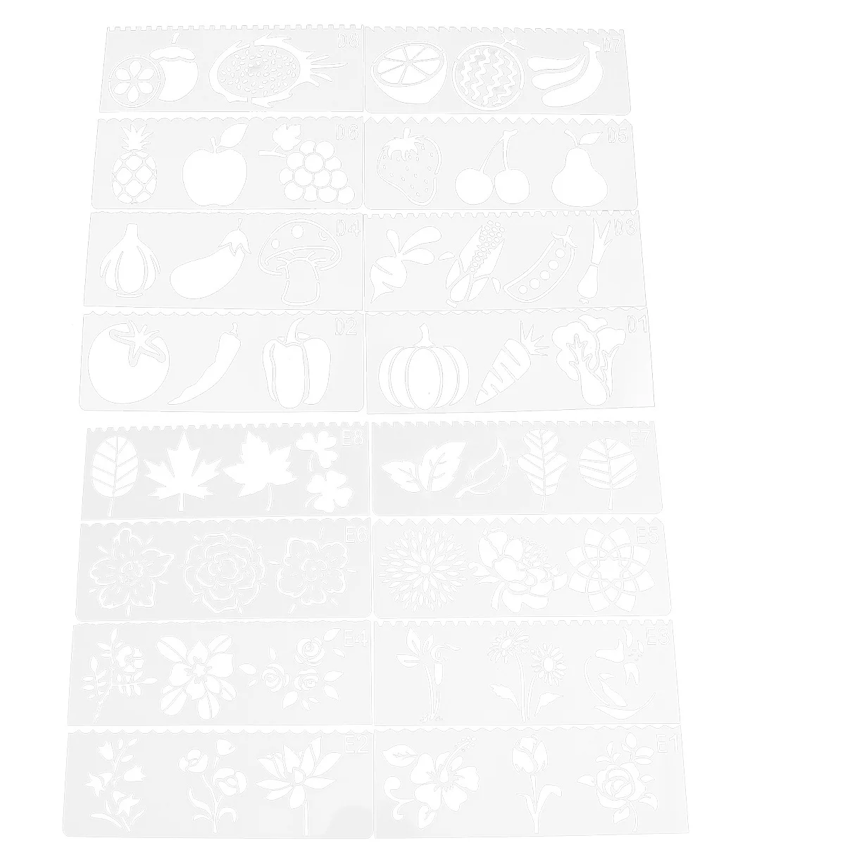 Набор пластиковых трафаретов