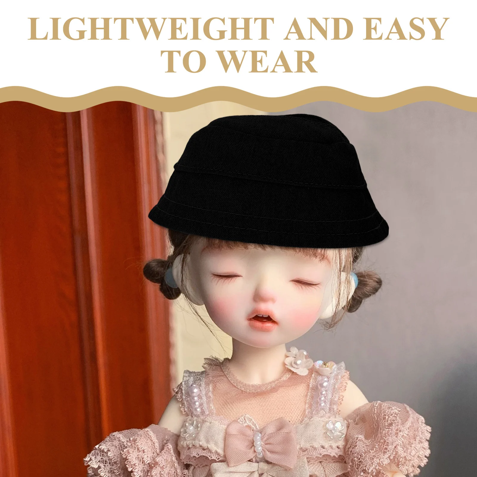 Маленькая рыбацкая шляпа 17 см для мягкой ткани ручной работы - Фотография_2