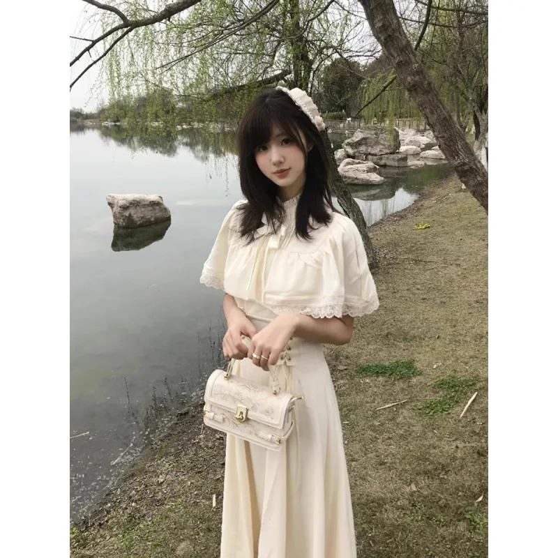 Элегантное французское кружевное платье с длинными рукавами - Фотография_4