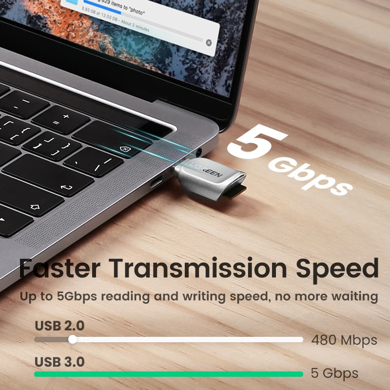 Ugreen кардридер usb-c micro sd - Фотография_3