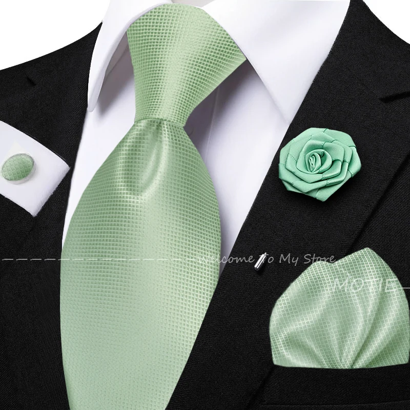 Мужской однотонный комплект галстуков для мусора - Фотография_5