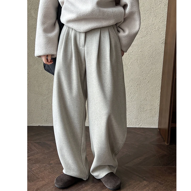 Женские зимне-осенние толстые брюки с высокой талией