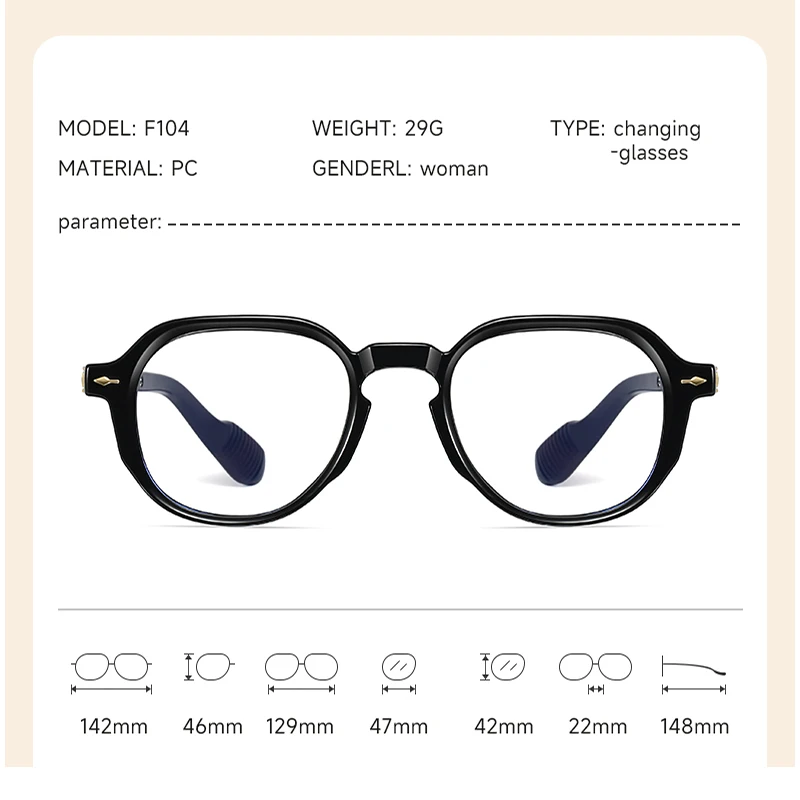 Модные солнцезащитные очки в квадратной оправе с защитой от синего света - Фотография_6