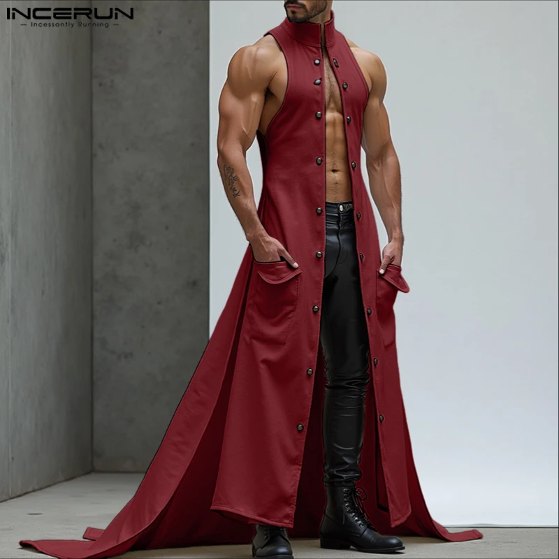 Incerun мужские длинные стильные