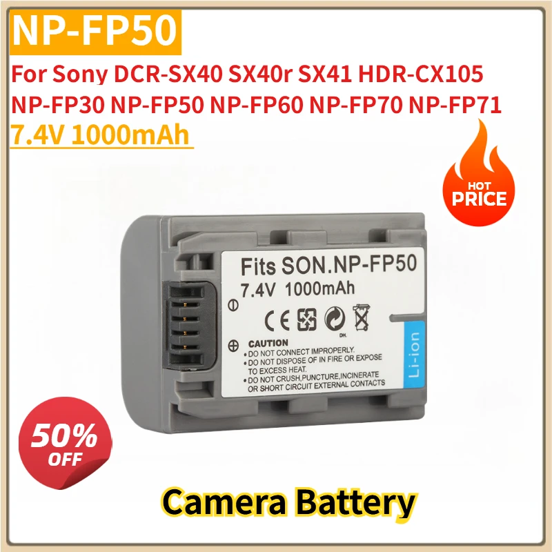 Новый сменный аккумулятор для камеры np-fp50 7