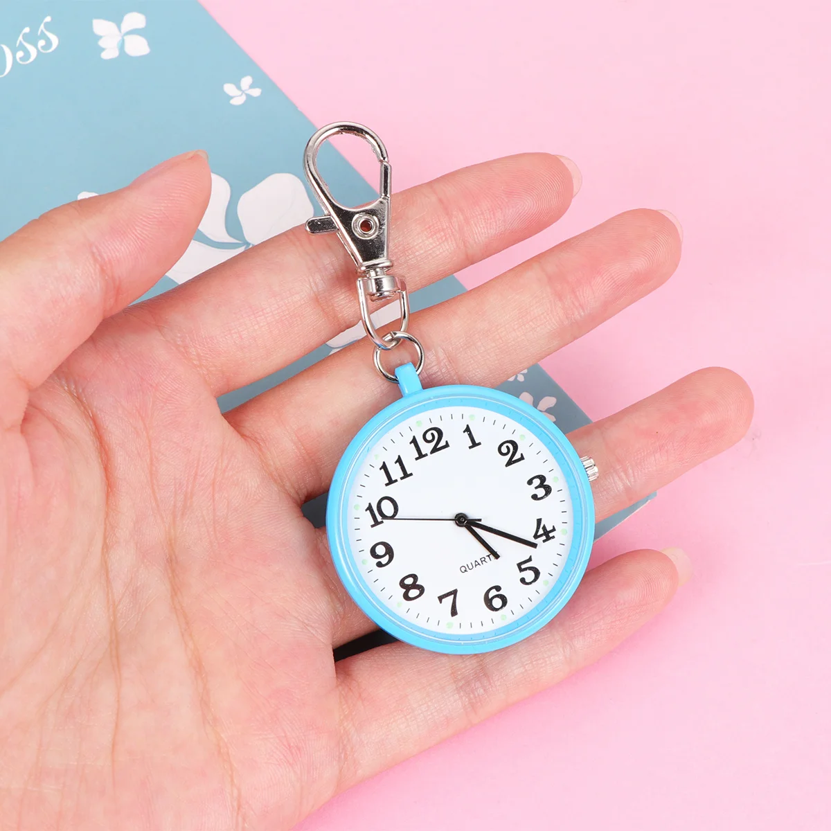 Ожерелье для карманных часов небесно-голубое - Фотография_4