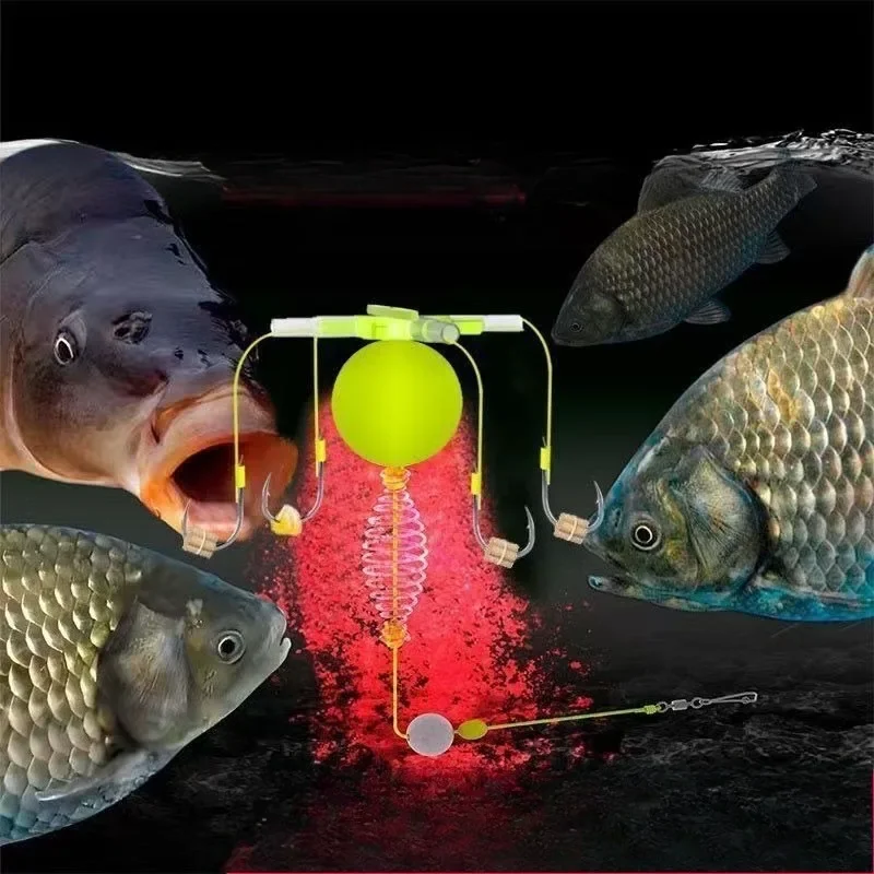 Клетка для рыболовной приманки с четырьмя крючками