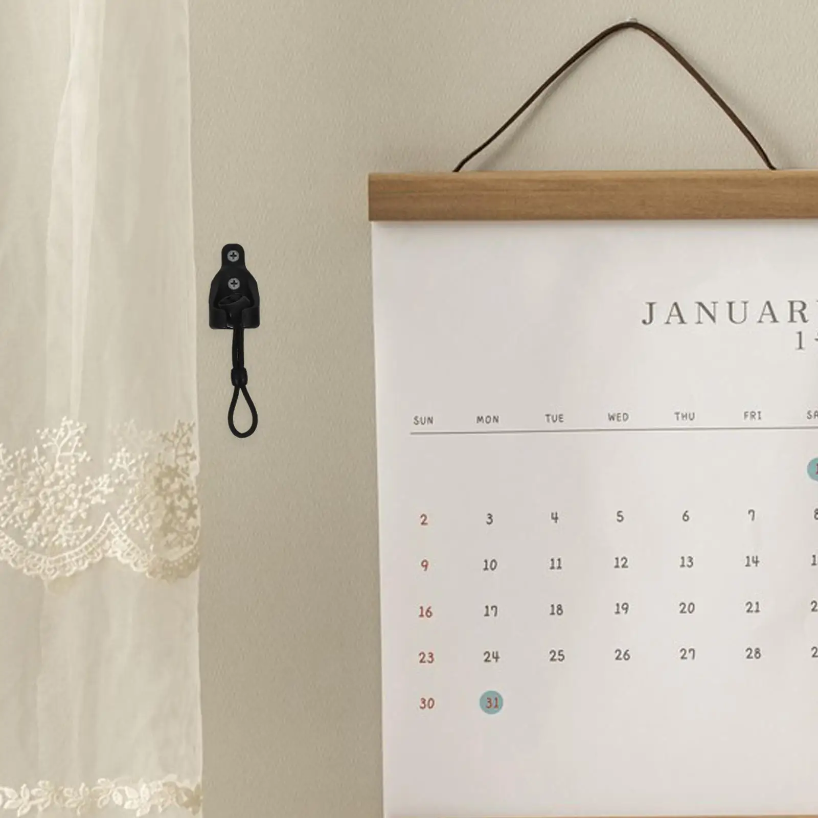 2 комплекта черных пластиковых банджи-стяжек для жалюзи - Фотография_6