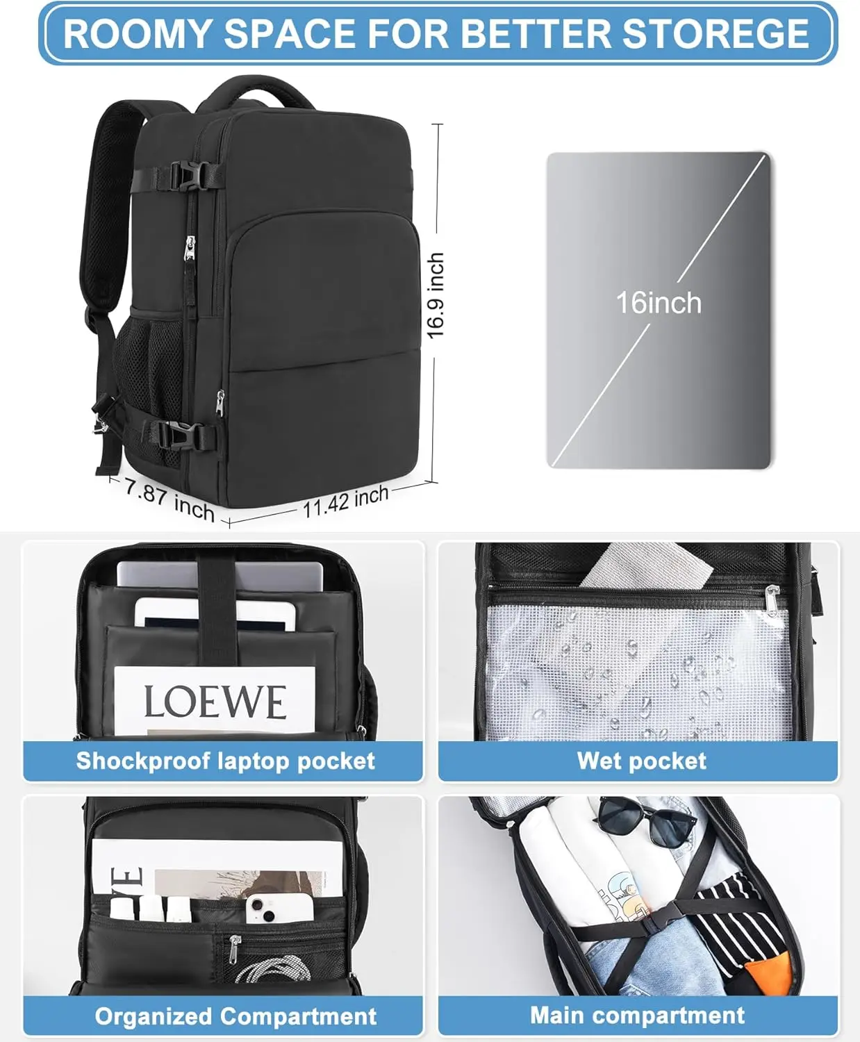 Дорожный рюкзак beraliy для мужчин и женщин - Фотография_5