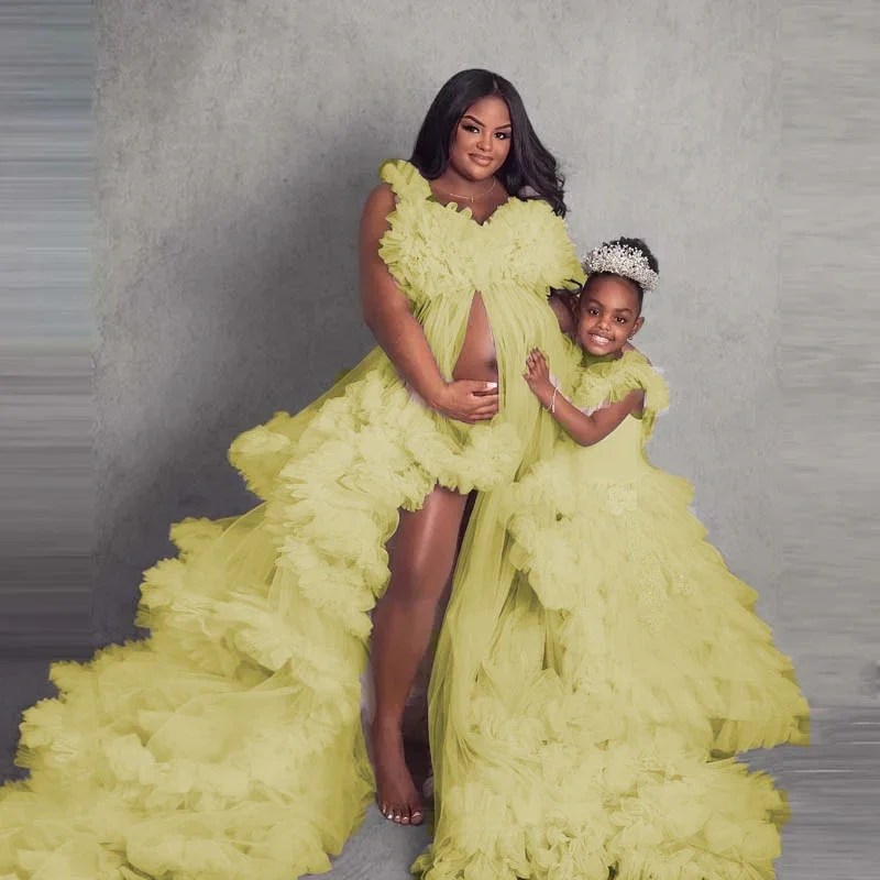 Вечерние платья для мамы и девочек для фотографии - Фотография_2