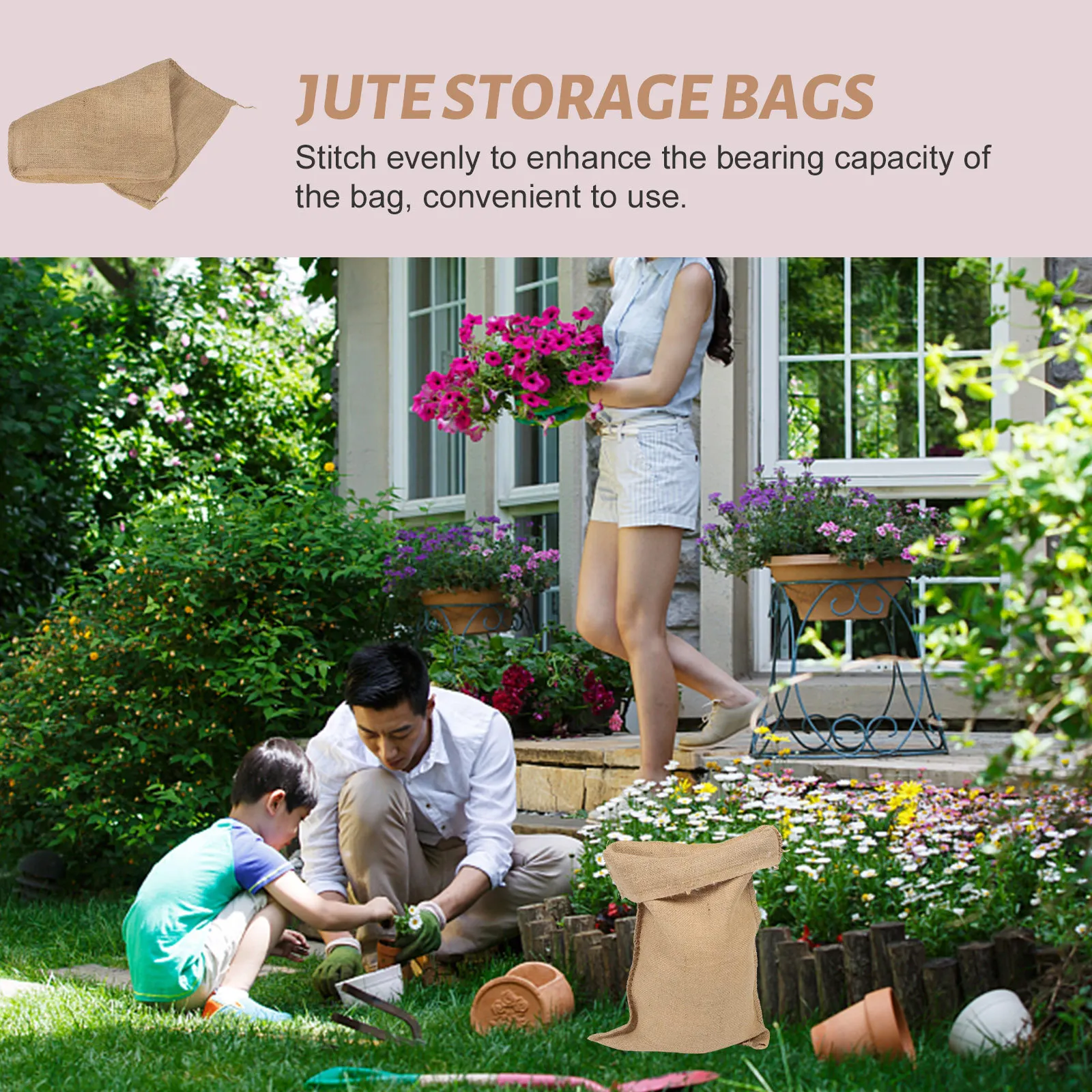 Джутовые пакеты, прочные износостойкие - Фотография_2