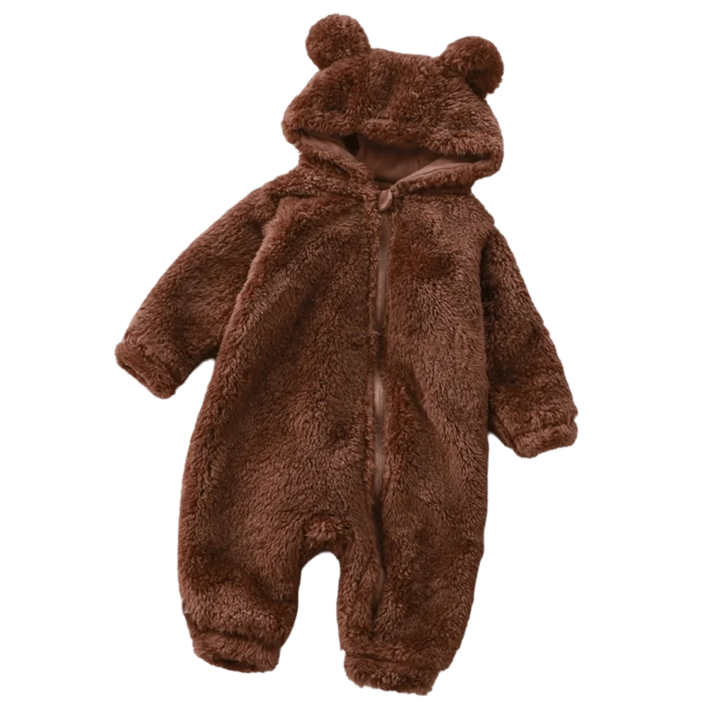 Kawaii толстые теплые детские комбинезоны в форме медведя - Фотография_2