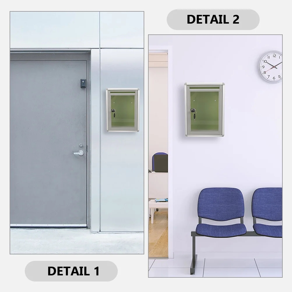 Прозрачный металлический настенный почтовый ящик с буквами для офиса