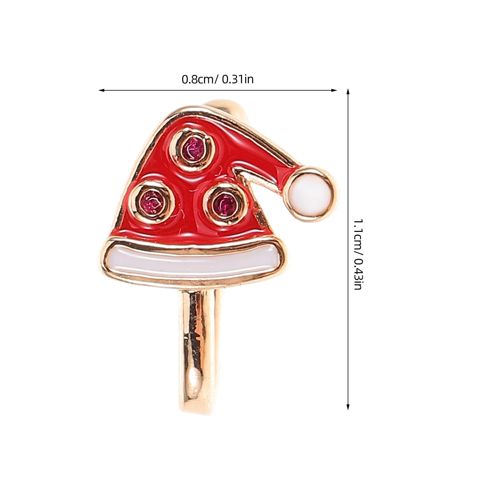 Рождественское u-образное кольцо в носу для женщин - Фотография_5