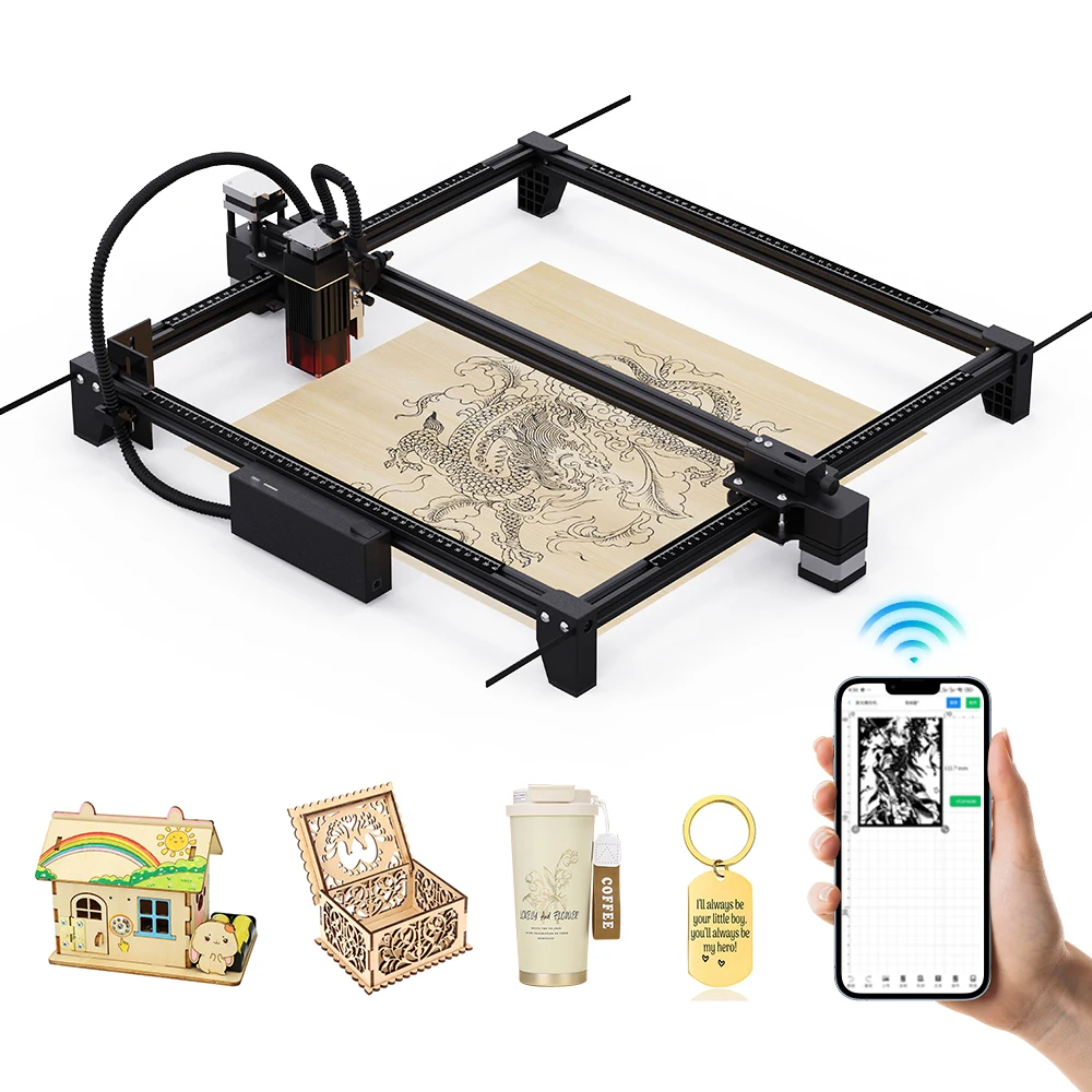 Мини-портативный автоматический лазерный гравер для акрилового стекла