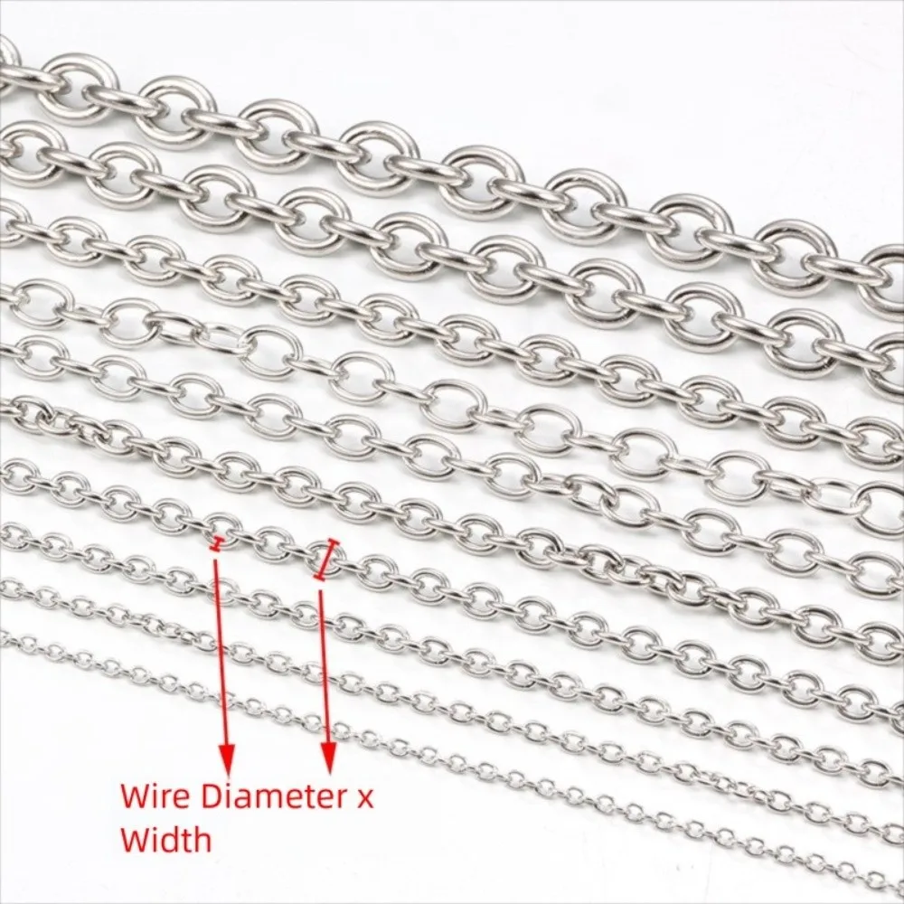 Плоские цепочки с крестом из нержавеющей стали - Фотография_2