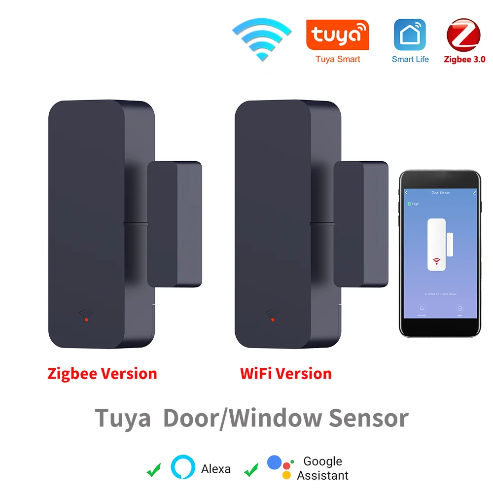 Tuya zigbee wi-fi дверной датчик