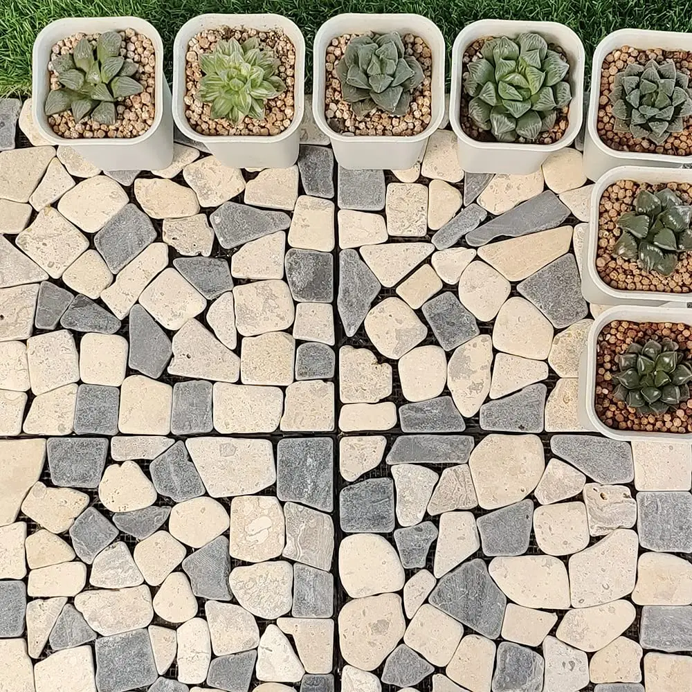 Interlocking pabble stone tiles/garden - Фотография_3