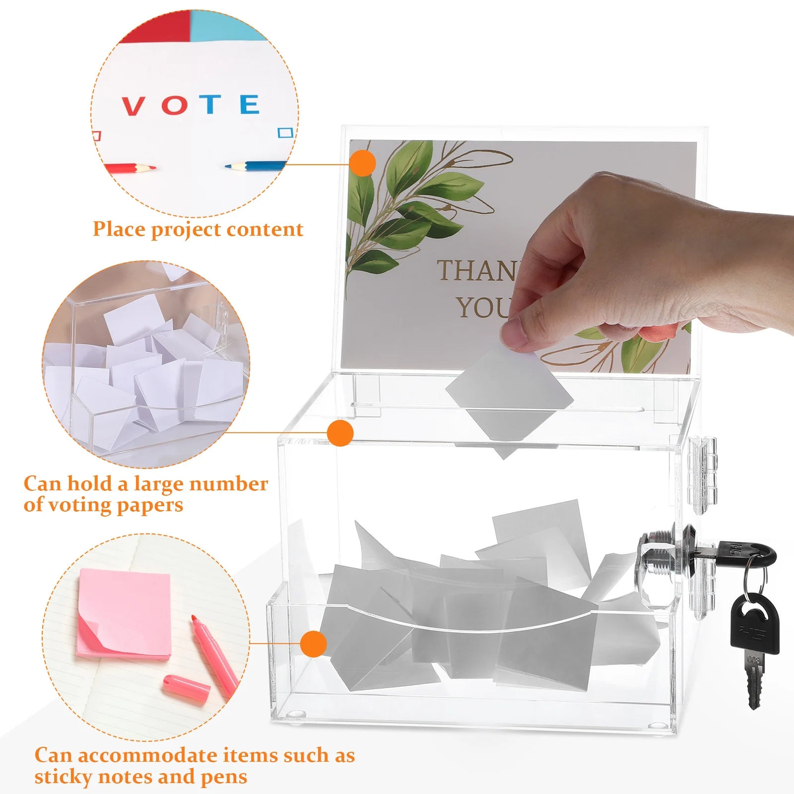 Очень большая акриловая коробка для голосования - Фотография_6