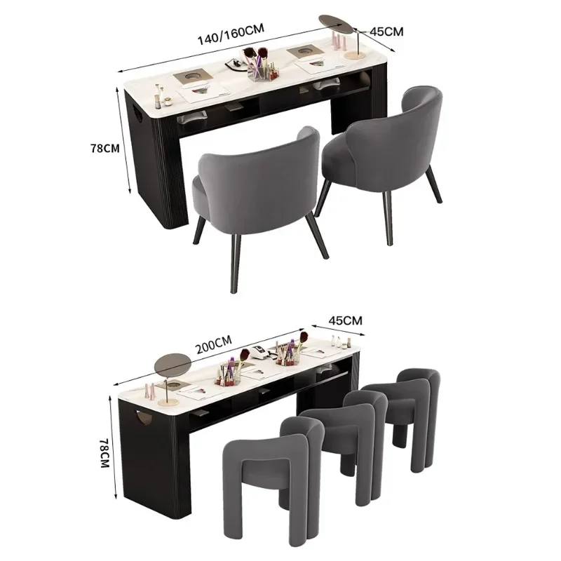 Белый органайзер для дизайна стола для ногтей - Фотография_5