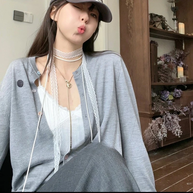 Корейский модный милый кружевной шарф с бантом - Фотография_5