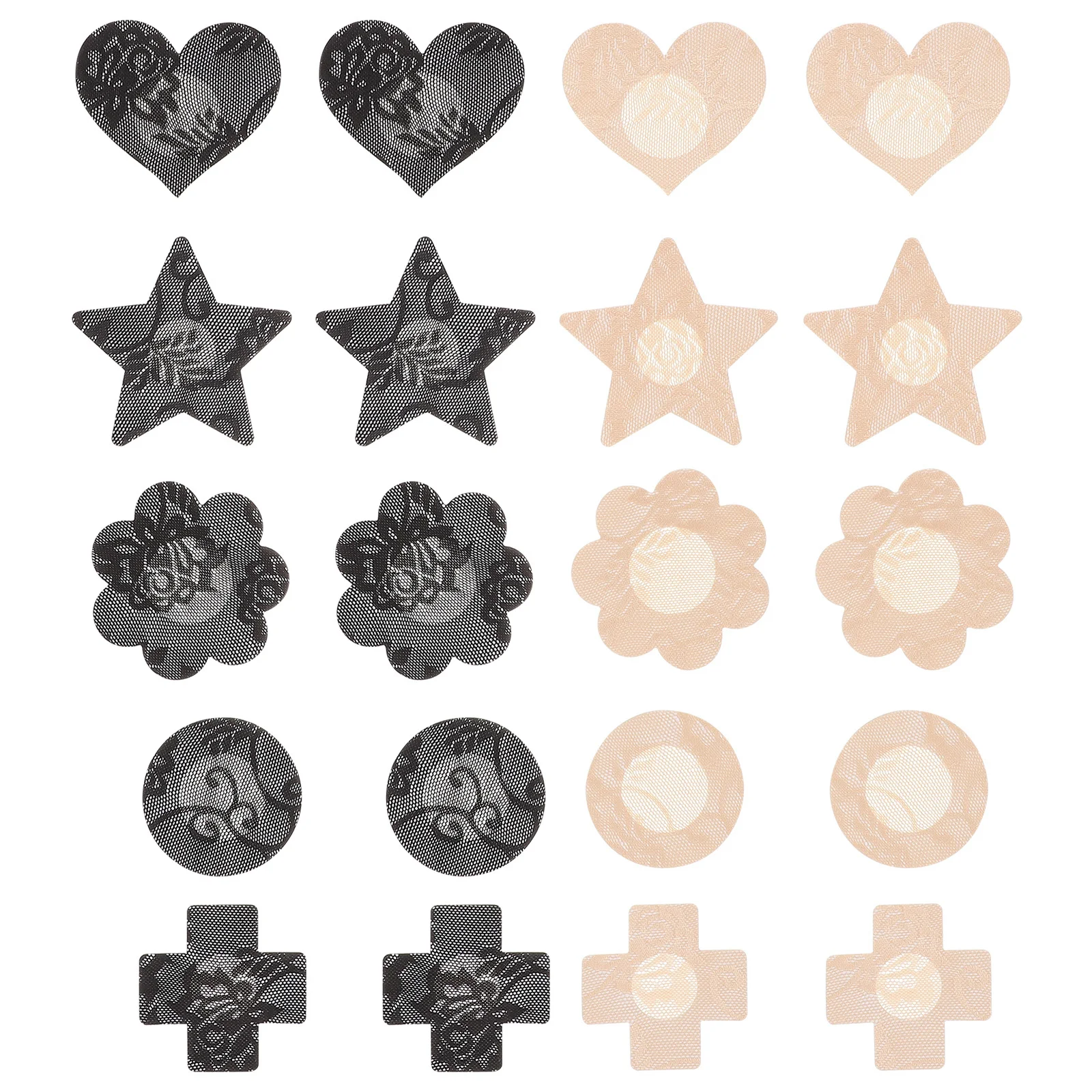 10 пар цветочных кружевных пирожных для груди - Фотография_4