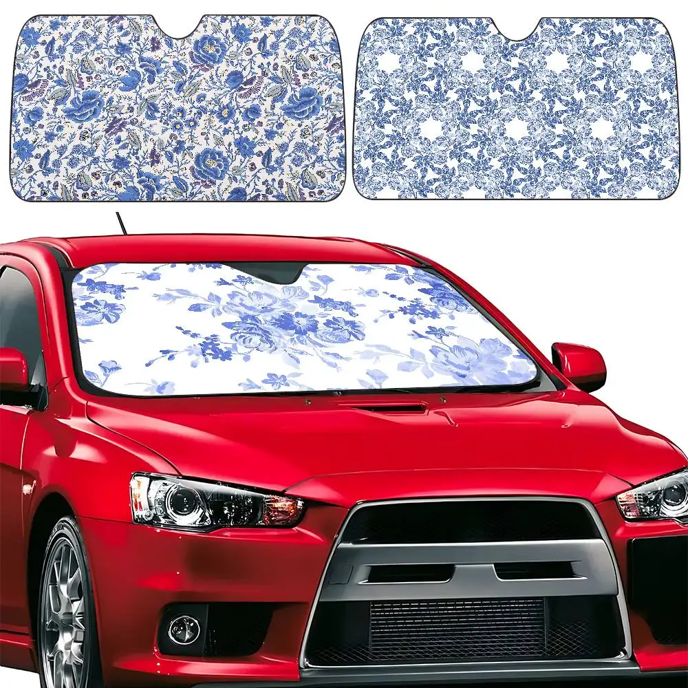 Сине-белый фарфоровый автомобильный солнцезащитный козырек