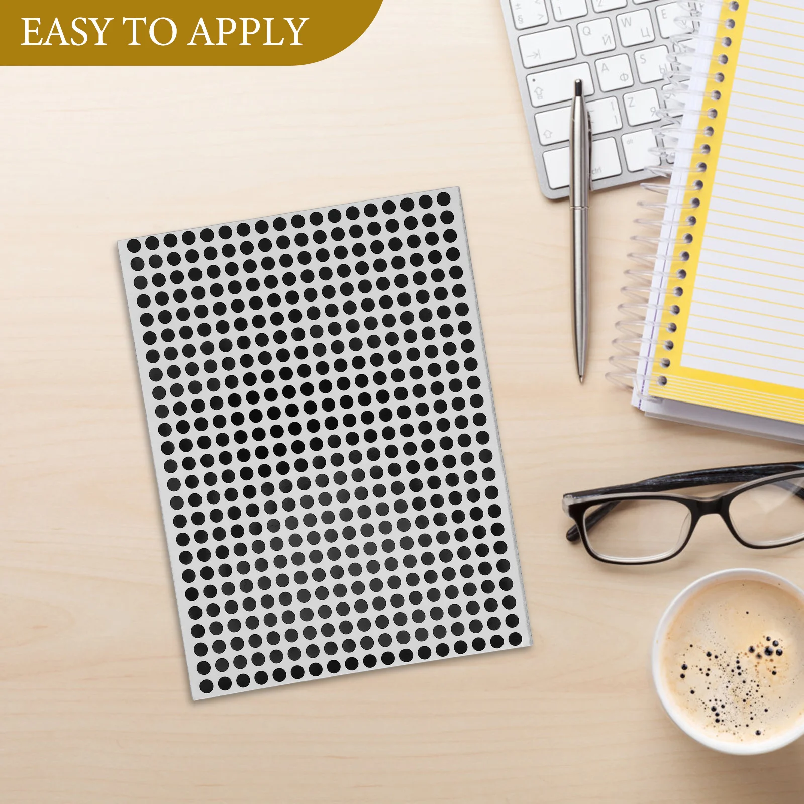 10 листов, круглые наклейки в горошек - Фотография_4