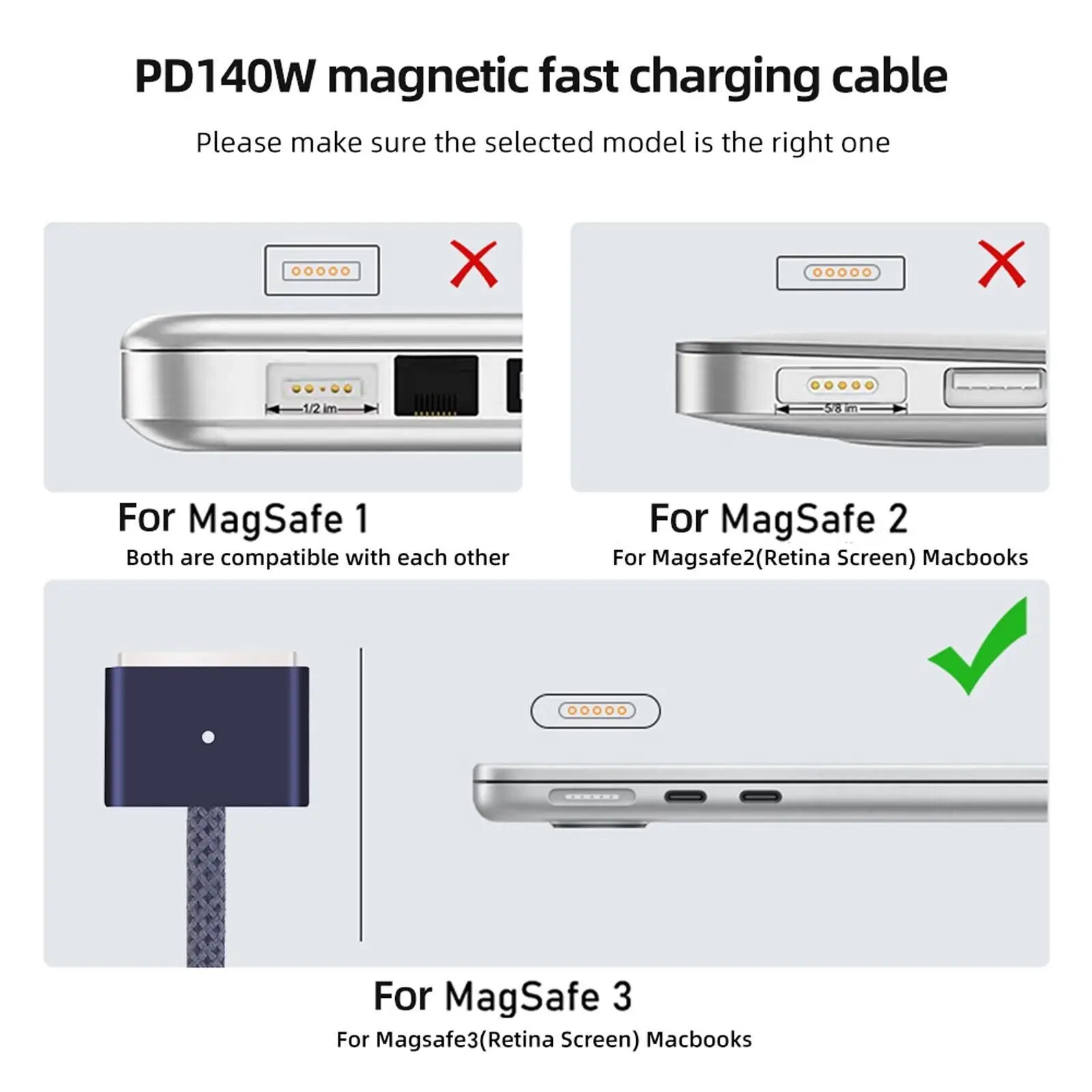 Usb type c к магнитному кабелю magsafe 3-го поколения - Фотография_5