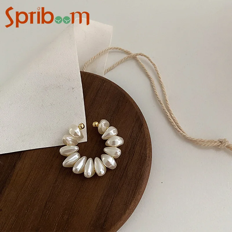 Нерегулярный жемчужный зажим для ушей