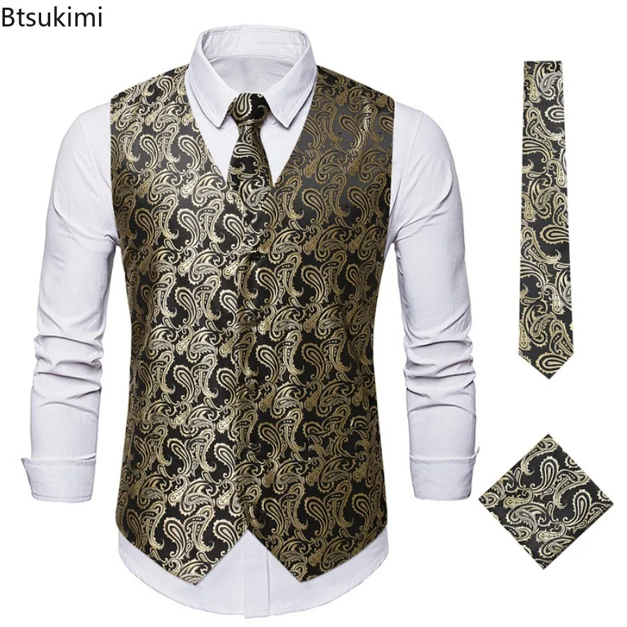 Новая модная мужская однобортная жилетка с v-образным вырезом