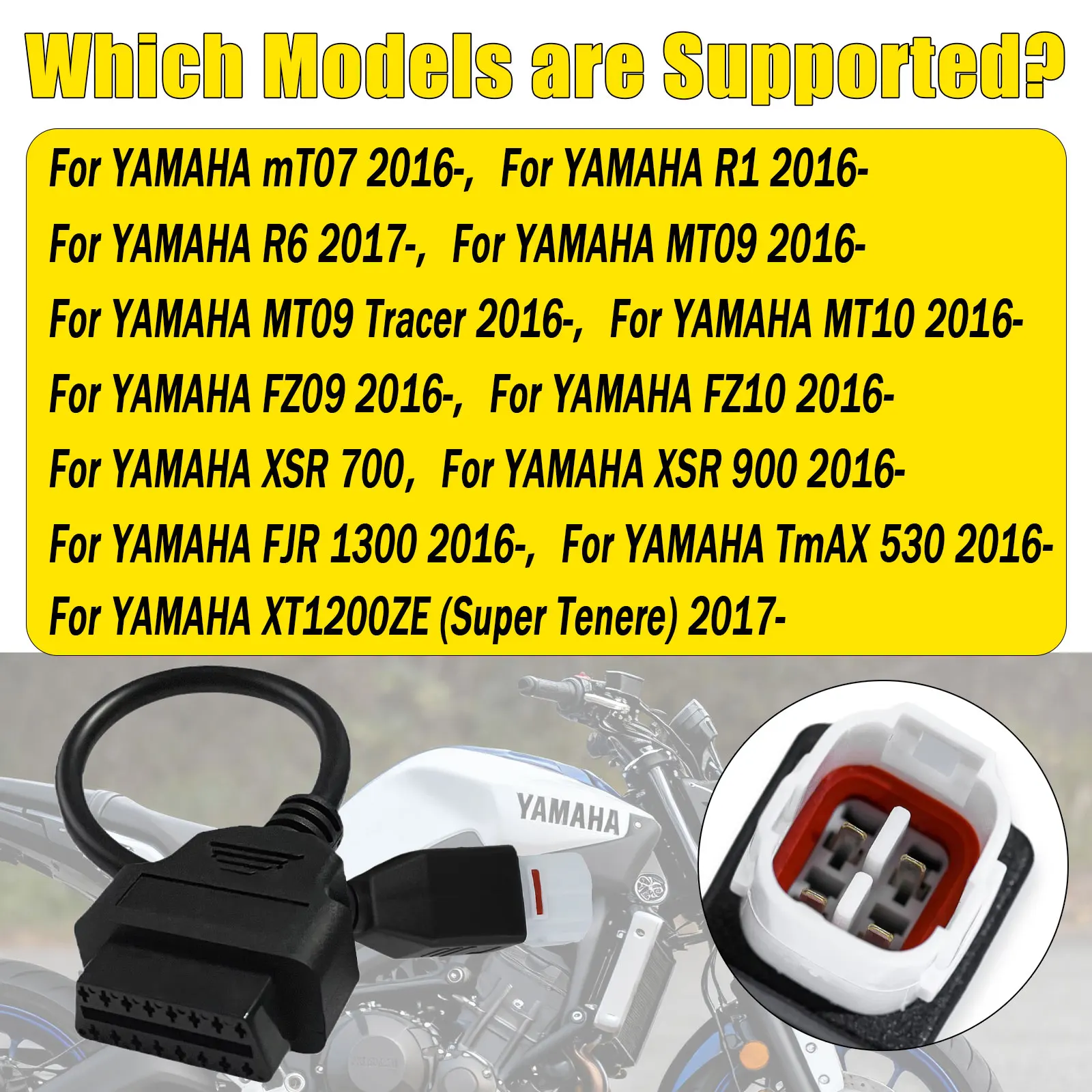 Для yamaha 4-контактный obdii для r1 - Фотография_2