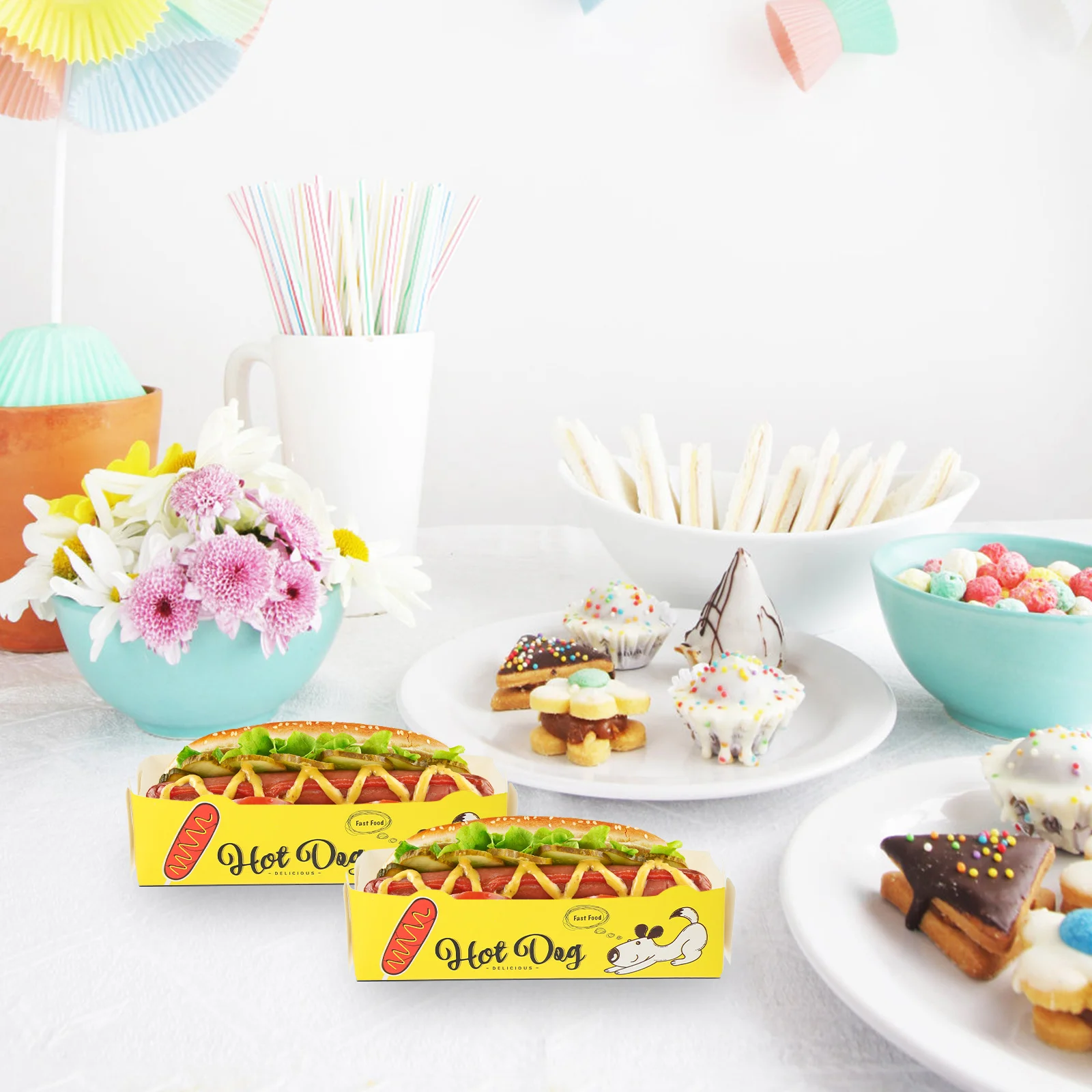 Бумажный поднос для сервировки еды