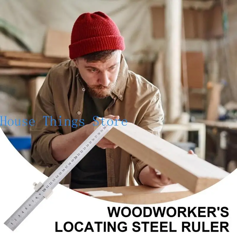 652f woodworking pocket ruler metal - Фотография_5