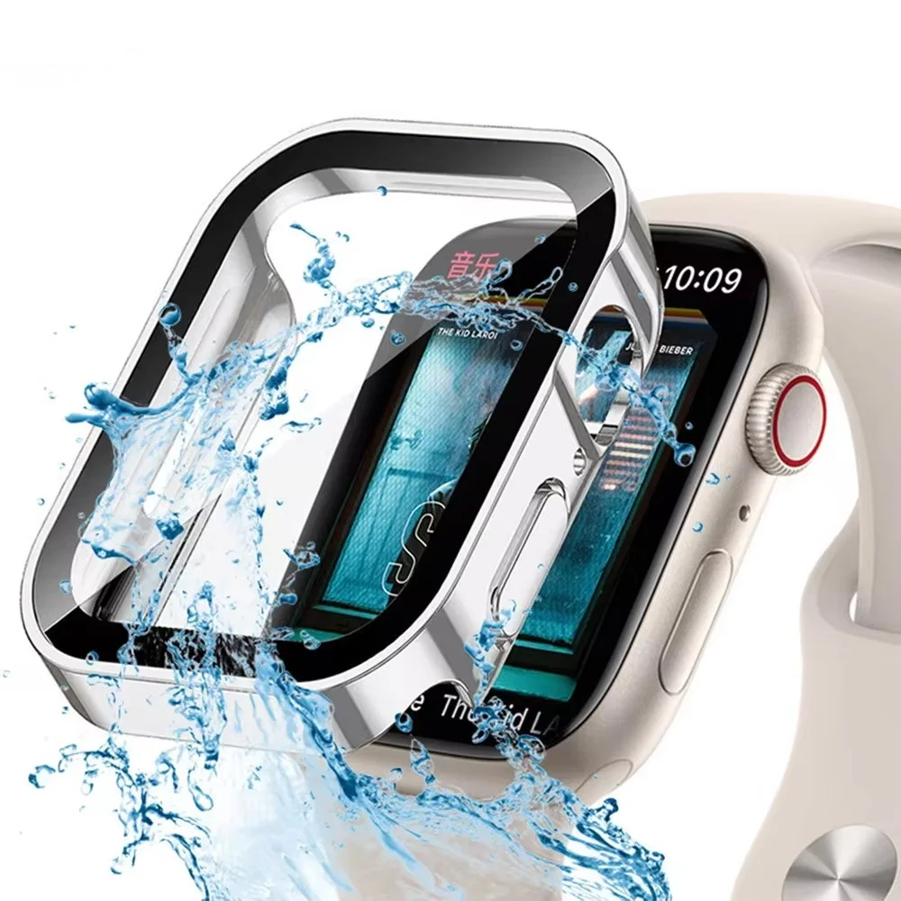 Стекло + водонепроницаемое внешнее для apple watch 6 5 4 se 44 мм 40 мм - Фотография_2