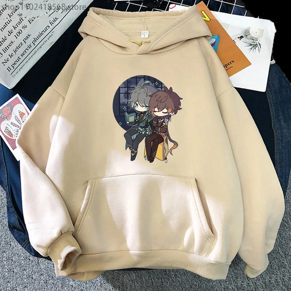 Al haitham and zhongli hoodies