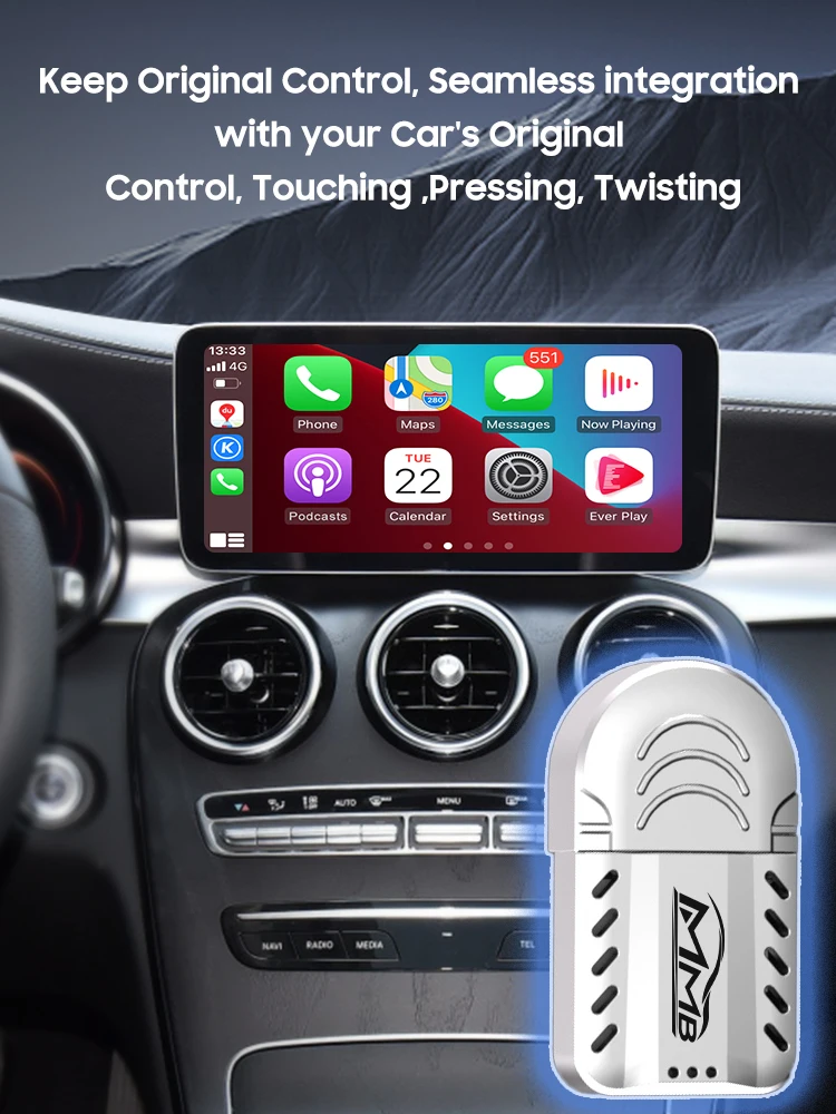 Новый проводной беспроводной мини-адаптер apple carplay wifi bluetooth v5 - Фотография_2
